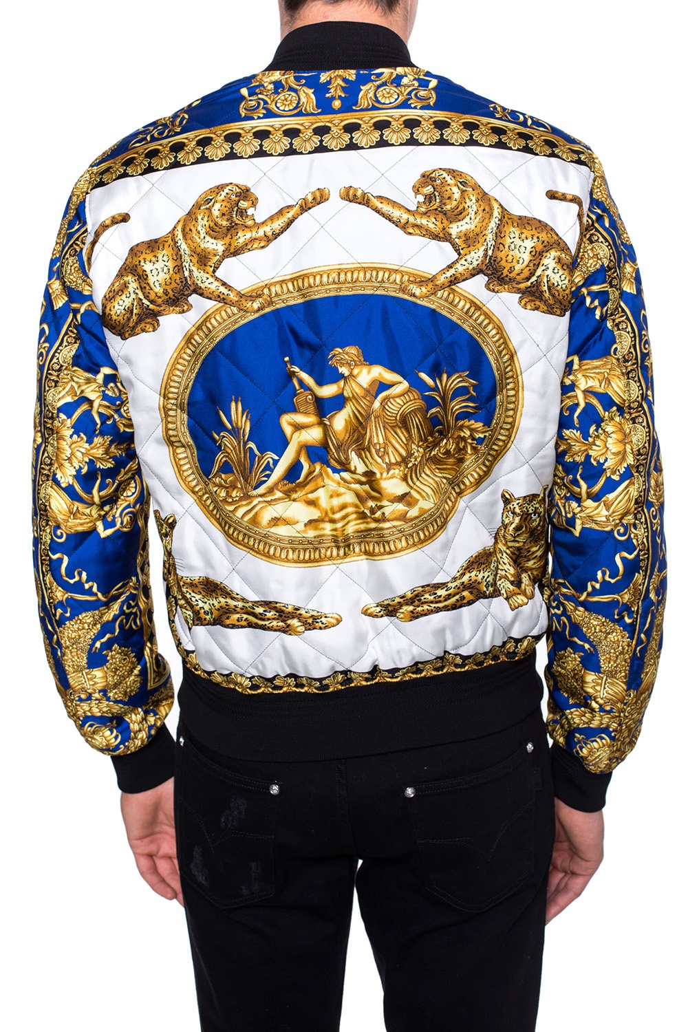 Versace printed bomber on sale jacket